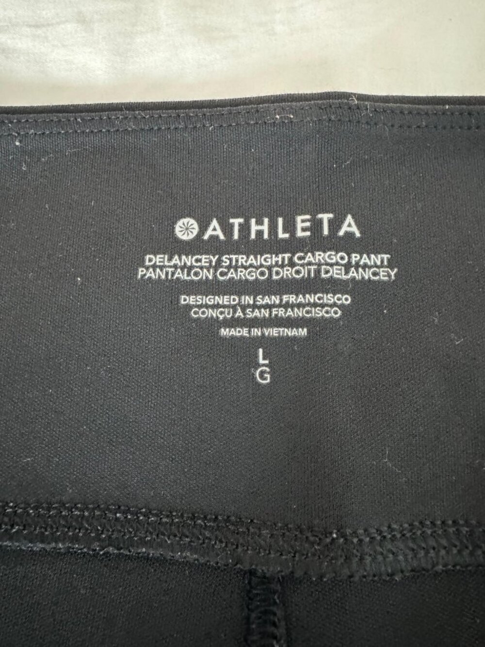 Athleta Black Cargo Flare Pants | High Rise Athleisure Pant | Women’s Activewear - Picture 9 of 10